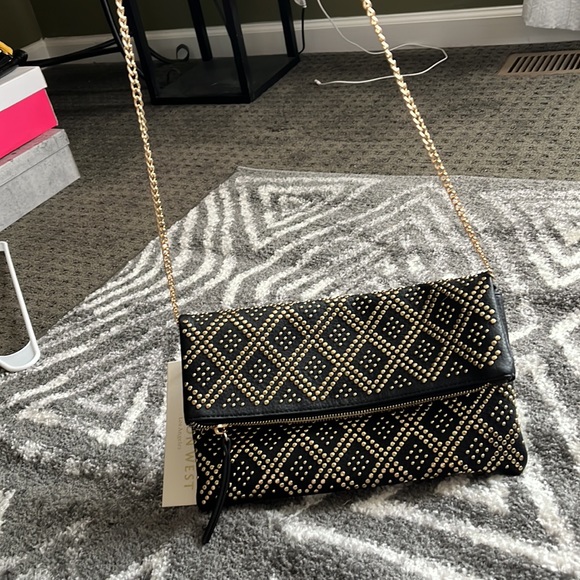 Brand New Black & Gold Studded Bag - Picture 5 of 5